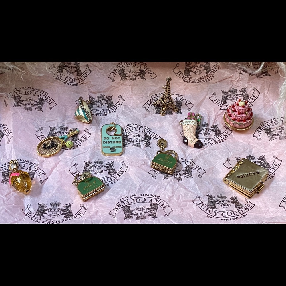 Juicy Couture 9 Defective Charms Lot